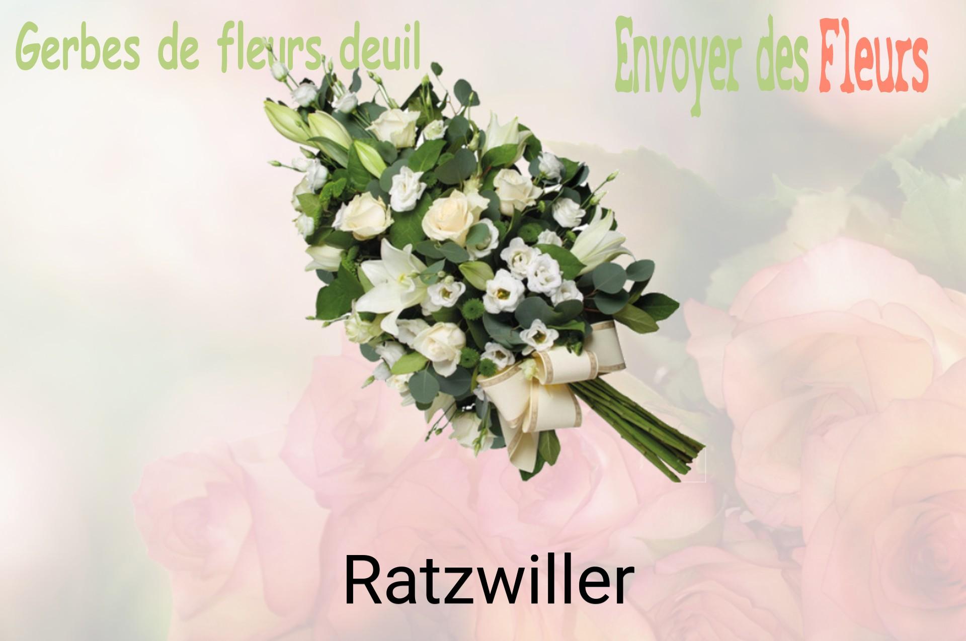 Gerbe de fleurs de deuil livrée à Ratzwiller